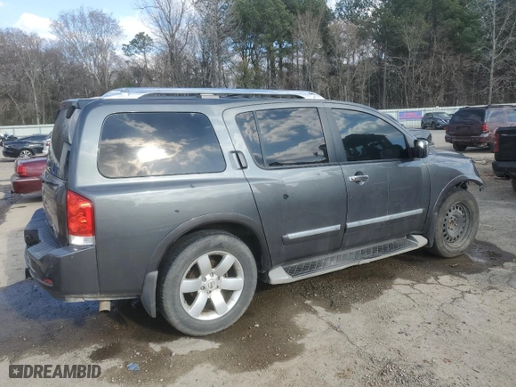 2012 Nissan Armada SL with VIN 5N1BA0ND6CN609193, listed as a Copart auction lot 44427155 with 231,330 mi miles and Salvage Title. Bid and sale history available at carsss.com. Image 3.