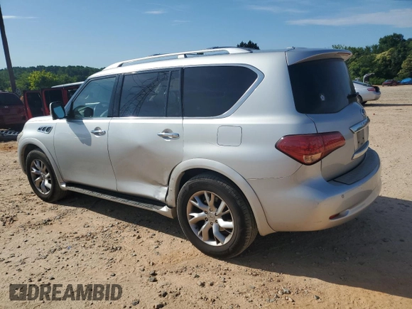2012 Infiniti QX56 7-passenger with VIN JN8AZ2NF6C9518895, listed as a Copart auction lot 61084975 with 228,628 mi miles and Salvage title. Bid and sale history available at DreamBid. Image 2.