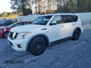 2017 Nissan Armada Platinum with VIN JN8AY2NF0H9301157, listed as a Copart auction lot 49132395 with 161,269 mi miles and Clean Title. Bid and sale history available at carsss.com. Image 1.