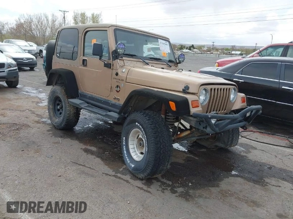 1999 Jeep Wrangler Sahara with VIN 1J4FY49S6XP437964, listed as a IAAI auction lot 41947995 with 118,566 mi miles. Bid and sale history available at carsss.com. Image 1.