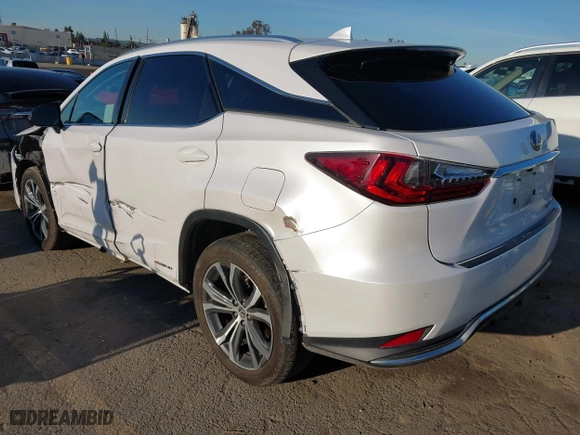 2022 Lexus RX with VIN 2T2HGMDA8NC074588, listed as a IAAI auction lot 41828234 with 106,845 mi miles. Bid and sale history available at carsss.com. Image 3.