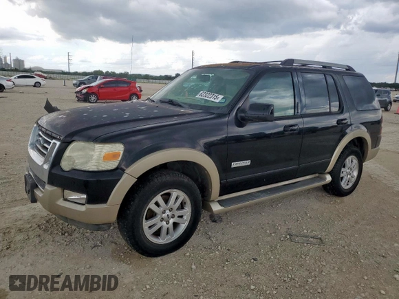 2006 Ford Explorer Eddie Bauer z VIN 1FMEU74E76UA33213, wystawiony jako Copart lot #62322315 z przebiegiem 158 510 mil mil oraz Czysty tytuł • Clean title. Historia ofert i sprzedaży dostępna na DreamBid. Obrazek 1.