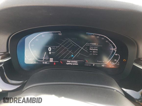 2020 BMW 5 Series 530e with VIN WBAJA9C0XLCD71591, listed as a Copart auction lot 79766234 with 115,358 mi miles and Salvage Title. Bid and sale history available at DreamBid. Image 9.