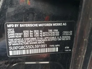 2013 BMW X6 xDrive50i z VIN 5UXFG8C55DL591991, wystawiony jako Copart lot #58042525 z przebiegiem 144 370 mil mil oraz Czysty tytuł • Clean title. Historia ofert i sprzedaży dostępna na DreamBid. Obrazek 13.
