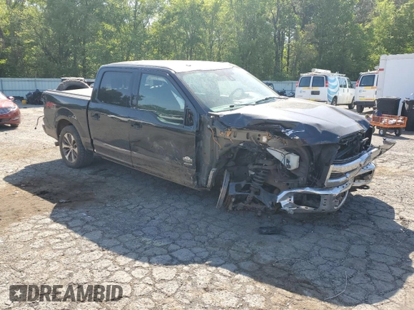 2015 Ford F-150 XLT with VIN 1FTEW1EG9FFC53288, listed as a Copart auction lot 52575555 with 118,816 mi miles and Salvage title. Bid and sale history available at DreamBid. Image 4.