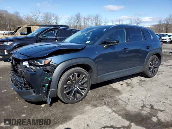 2023 Mazda CX-50 Premium Plus with VIN 7MMVABEY1PN125180, listed as a Copart auction lot 52075375 with 32,483 mi miles and Salvage Title. Bid and sale history available at DreamBid. Image 1.