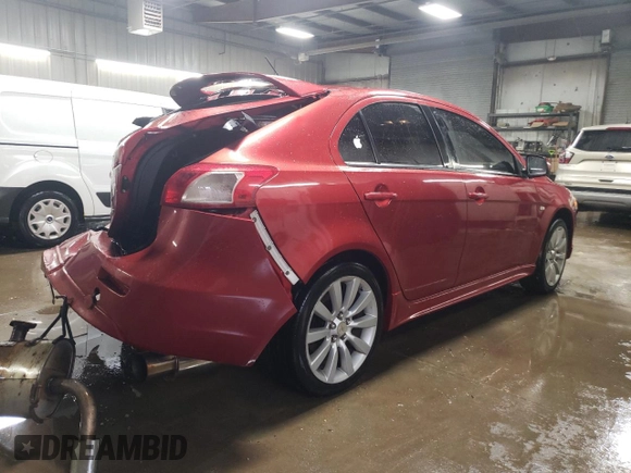2010 Mitsubishi Lancer GTS with VIN JA32X8HW8AU004043, listed as a Copart auction lot 52017665 with 129,846 mi miles and Salvage Title. Bid and sale history available at DreamBid. Image 3.