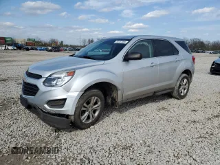 2016 Chevrolet Equinox LS with VIN 2GNALBEK3G1187127, listed as a Copart auction lot 52237385 with 132,992 mi miles and Salvage Title. Bid and sale history available at carsss.com. Image 1.
