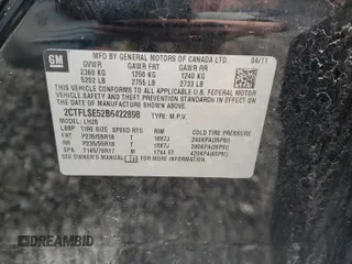 2011 GMC Terrain SLE-2 with VIN 2CTFLSE52B6422898, listed as a Copart auction lot 50394695 with 174,807 mi miles and Salvage Title. Bid and sale history available at DreamBid. Image 13.