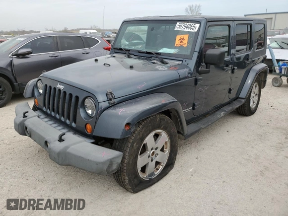 2007 Jeep Wrangler Unlimited Sahara z VIN 1J4GB59147L165439, wystawiony jako Copart lot #50794065 z przebiegiem 255 385 mil mil oraz Szkoda całkowita • Salvage title. Historia ofert i sprzedaży dostępna na DreamBid. Obrazek 1.