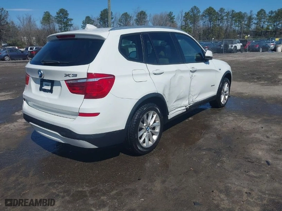 2015 BMW X3 xDrive28i with VIN 5UXWX9C51F0D55674, listed as a IAAI auction lot 41846056 with 95,277 mi miles. Bid and sale history available at carsss.com. Image 4.