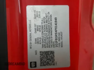 2023 Chevrolet Camaro 1LT z VIN 1G1FB1RSXP0141949, wystawiony jako Copart lot #54538755 z przebiegiem 46 522 mil mil oraz Szkoda całkowita • Salvage title. Historia ofert i sprzedaży dostępna na DreamBid. Obrazek 12.