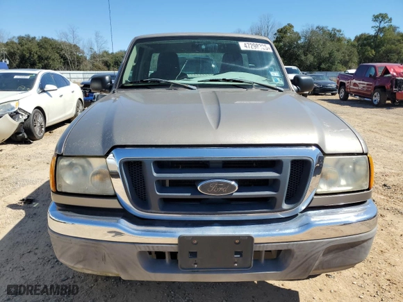 2005 Ford Ranger XL with VIN 1FTYR10D55PA30918, listed as a Copart auction lot 47298325 with 139,607 mi miles and Clean Title. Bid and sale history available at carsss.com. Image 5.