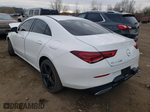 2020 Mercedes-Benz CLA with VIN WDD5J4GB2LN060733, listed as a Copart auction lot 70671402 with 6,689 mi miles. Bid and sale history available at carsss.com. Image 2.