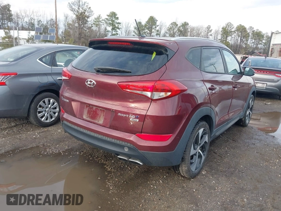 2016 Hyundai Tucson Limited z VIN KM8J3CA26GU231206, wystawiony jako IAAI lot #41476916 z przebiegiem 106 540 mil mil oraz . Historia ofert i sprzedaży dostępna na DreamBid. Obrazek 4.