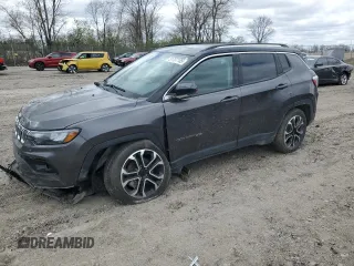 2022 Jeep Compass Limited z VIN 3C4NJDCB0NT105364, wystawiony jako Copart lot #51737105 z przebiegiem 69 208 mil mil oraz Szkoda całkowita • Salvage title. Historia ofert i sprzedaży dostępna na DreamBid. Obrazek 1.