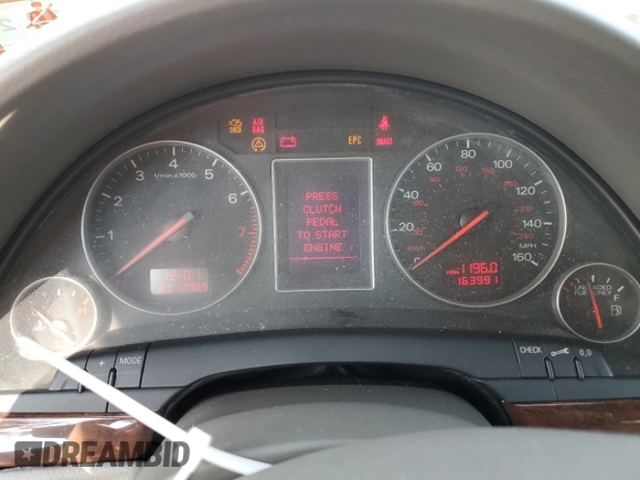 2005 Audi A4 3.0L with VIN WAULT68E85A021636, listed as a Copart auction lot 83424744 with 163,991 mi miles and Salvage title. Bid and sale history available at DreamBid. Image 9.
