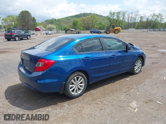2012 Honda Civic EX with VIN 19XFB2F84CE002147, listed as a IAAI auction lot 42167096 with 182,449 mi miles and . Bid and sale history available at DreamBid. Image 4.