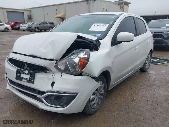 2019 Mitsubishi Mirage ES with VIN ML32A3HJ7KH005935, listed as a IAAI auction lot 41562360 with 71,027 mi miles. Bid and sale history available at carsss.com. Image 2.