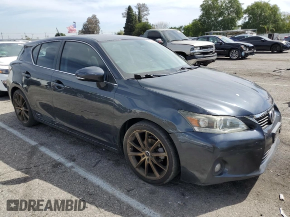 2011 Lexus CT 200h with VIN JTHKD5BH5B2035541, listed as a Copart auction lot 48056285 with 183,624 mi miles and Salvage Title. Bid and sale history available at DreamBid. Image 4.