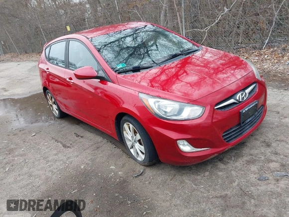 2012 Hyundai Accent SE with VIN KMHCU5AE8CU018361, listed as a IAAI auction lot 42050938 with 133,688 mi miles. Bid and sale history available at carsss.com. Image 1.