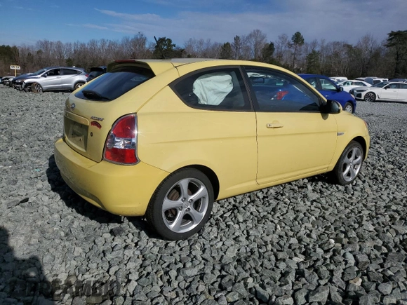 2009 Hyundai Accent Auto SE with VIN KMHCN36C99U128501, listed as a Copart auction lot 86722294 with 141,981 mi miles and Salvage Title. Bid and sale history available at carsss.com. Image 3.