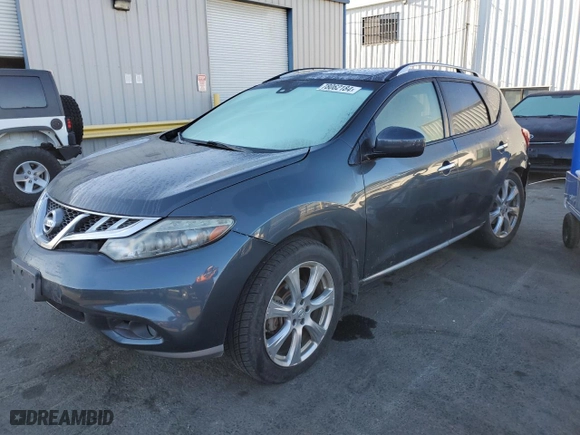 2013 Nissan Murano LE with VIN JN8AZ1MU5DW205897, listed as a Copart auction lot 78062184 with 147,015 mi miles and Salvage Title. Bid and sale history available at carsss.com. Image 1.