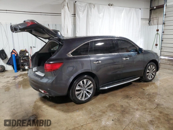 2016 Acura MDX w/Tech/Entertainment with VIN 5FRYD4H60GB057705, listed as a Copart auction lot 45533585 with 99,743 mi miles and Salvage Title. Bid and sale history available at carsss.com. Image 3.
