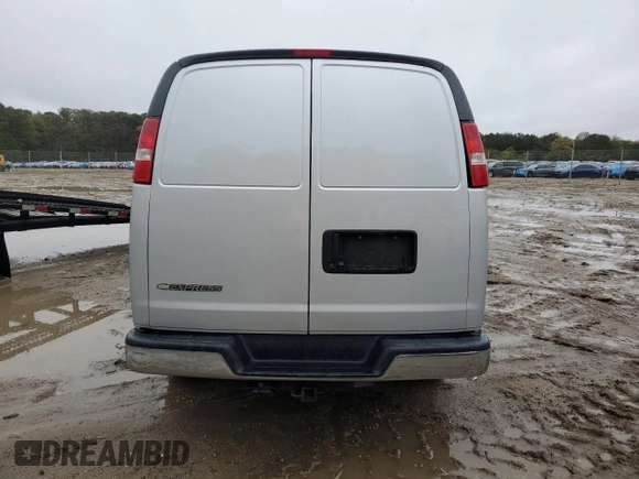 2018 Chevrolet Express Cargo with VIN 1GCWGAFG2J1338480, listed as a Copart auction lot 48854345 with 100,816 mi miles and Salvage title. Bid and sale history available at DreamBid. Image 6.