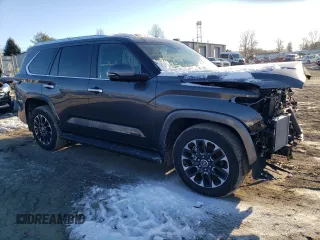 2024 Toyota Sequoia SR5 with VIN 7SVAAABA1RX038294, listed as a Copart auction lot 88630995 with 6,758 mi miles and Salvage Title. Bid and sale history available at carsss.com. Image 4.