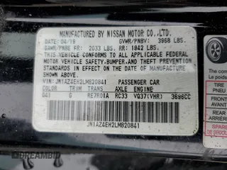 2020 Nissan 370Z с VIN JN1AZ4EH2LM820841, выставлен на аукционе Copart как лот 57067025 с пробегом 54 921 миль миль и Списание • Salvage title. История ставок и продаж доступна на DreamBid. Изображение 12.