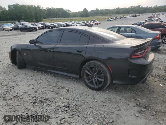 2019 Dodge Charger Scat Pack z VIN 2C3CDXGJ7KH697176, wystawiony jako Copart lot #53702845 z przebiegiem 76 988 mil mil oraz Szkoda całkowita • Salvage title. Historia ofert i sprzedaży dostępna na DreamBid. Obrazek 2.