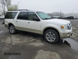 2010 Ford Expedition Max Eddie Bauer with VIN 1FMJK1J57AEB67972, listed as a Copart auction lot 55554225 with 227,518 mi miles and Salvage Title. Bid and sale history available at DreamBid. Image 4.