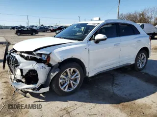 2022 Audi Q3 S line Premium z VIN WA1DECF39N1022404, wystawiony jako Copart lot #48110885 z przebiegiem 53 787 mil mil oraz Szkoda całkowita • Salvage title. Historia ofert i sprzedaży dostępna na DreamBid. Obrazek 1.