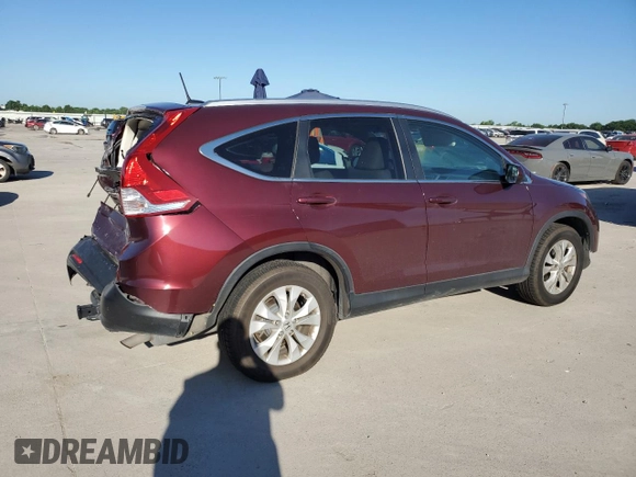 2013 Honda CR-V EX-L z VIN 5J6RM4H7XDL074190, wystawiony jako Copart lot #56672765 z przebiegiem 75 611 mil mil oraz Szkody całkowita. Historia ofert i sprzedaży dostępna na DreamBid. Obrazek 3.