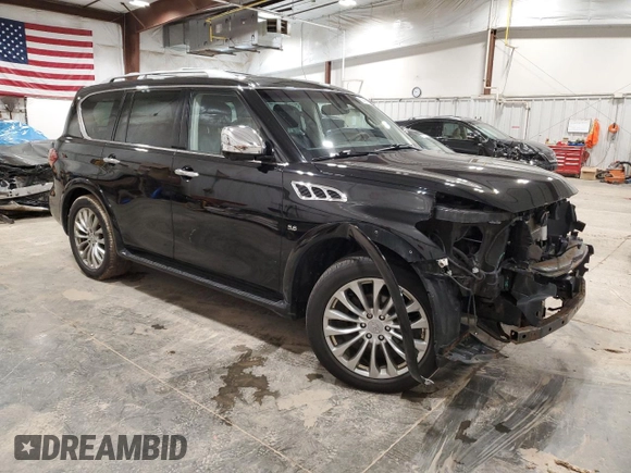 2016 Infiniti QX80 with VIN JN8AZ2NC2G9401262, listed as a Copart auction lot 58431295 with 199,030 mi miles and Non repairable. Bid and sale history available at DreamBid. Image 4.