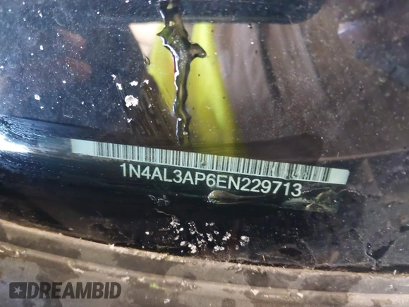 2014 Nissan Altima SL with VIN 1N4AL3AP6EN229713, listed as a IAAI auction lot 41389927 with 152,455 mi miles and . Bid and sale history available at DreamBid. Image 9.