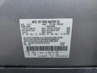 2017 Ford Explorer XLT with VIN 1FM5K7DH6HGC47935, listed as a IAAI auction lot 42363656 with 171,503 mi miles and . Bid and sale history available at DreamBid. Image 9.