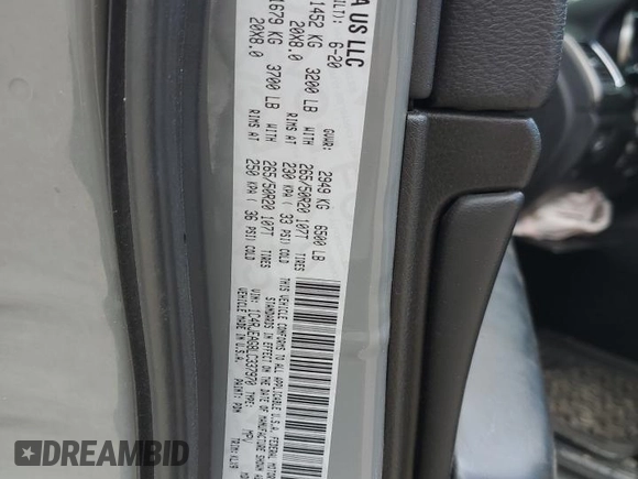 2020 Jeep Grand Cherokee Altitude with VIN 1C4RJEAG8LC337970, listed as a Copart auction lot 53817895 with 94,456 mi miles and Salvage title. Bid and sale history available at DreamBid. Image 13.
