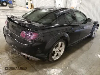 2005 Mazda RX-8 with VIN JM1FE173750144105, listed as a Copart auction lot 83917654 with 69,100 mi miles and Salvage Title. Bid and sale history available at carsss.com. Image 3.