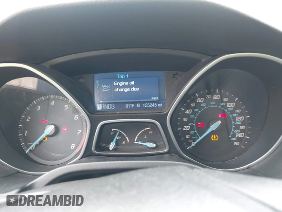 2012 Ford Focus SEL with VIN 1FAHP3M24CL371862, listed as a IAAI auction lot 42105522 with 155,245 mi miles. Bid and sale history available at carsss.com. Image 7.