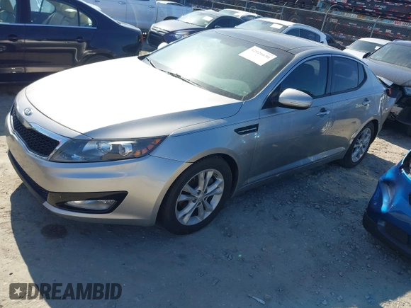 2013 Kia Optima EX with VIN 5XXGN4A75DG214845, listed as a IAAI auction lot 42026630 with 161,476 mi miles. Bid and sale history available at carsss.com. Image 2.