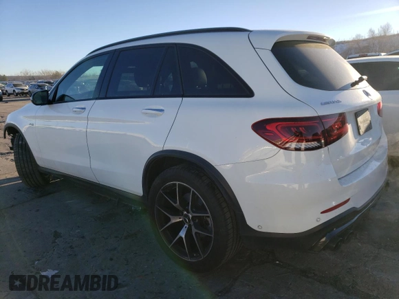 2021 Mercedes-Benz GLC with VIN W1N0G6EBXMF945798, listed as a Copart auction lot 88823235 with 34,317 mi miles and Salvage Title. Bid and sale history available at carsss.com. Image 2.