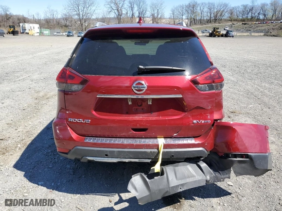 2020 Nissan Rogue S with VIN 5N1AT2MV2LC815943, listed as a Copart auction lot 53151255 with 84,019 mi miles and Salvage Title. Bid and sale history available at carsss.com. Image 6.