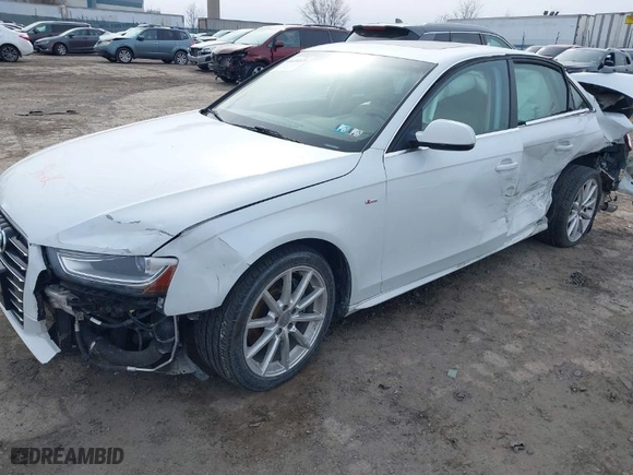 2014 Audi A4 Premium Plus with VIN WAUFFAFLXEN018321, listed as a IAAI auction lot 41610283 with 1 mi miles. Bid and sale history available at carsss.com. Image 2.
