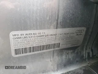 2011 Audi A6 Premium Plus with VIN WAUFGAFB2BN065990, listed as a Copart auction lot 55860505 with 112,972 mi miles and Salvage title. Bid and sale history available at DreamBid. Image 13.