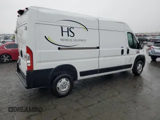 2022 Ram ProMaster Cargo with VIN 3C6LRVDG3NE135180, listed as a Copart auction lot 54080025 with 67,830 mi miles and Salvage Title. Bid and sale history available at carsss.com. Image 3.