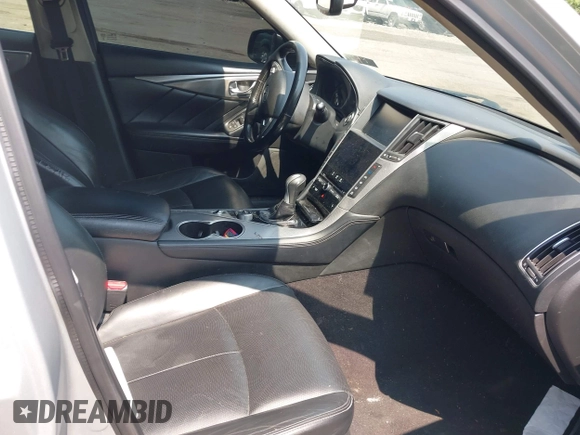 2015 Infiniti Q50 with VIN JN1BV7AP6FM354690, listed as a IAAI auction lot 42410614 with 98,527 mi miles and . Bid and sale history available at DreamBid. Image 5.