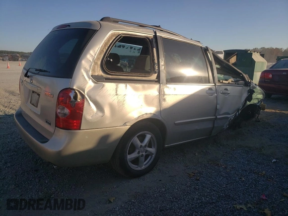 2003 Mazda MPV LX with VIN JM3LW28A930352557, listed as a Copart auction lot 77482554 with Not Provided miles and Salvage Title. Bid and sale history available at carsss.com. Image 3.