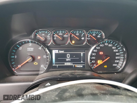 2014 Chevrolet Silverado 1500 LTZ with VIN 1GCVKSEC3EZ195612, listed as a Copart auction lot 43532275 with 84,692 mi miles and Salvage Title. Bid and sale history available at DreamBid. Image 9.